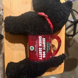 Tiny Love Carry Pet Plush Black Scotty Terrier Dog Removable HEAT PACK soft NEW